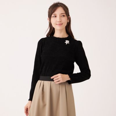 ＜TO BE CHIC (Women)＞レーヨンモール　フリルハイネックニット（Ｗ５Ｎ１６６８０＿＿）