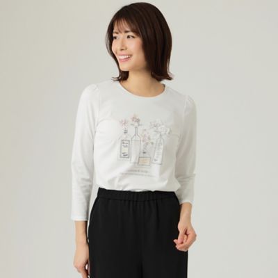 ＜TO BE CHIC (Women)＞コットンポンチロゴ　カットソー（Ｗ５Ｐ０１１１１＿＿）