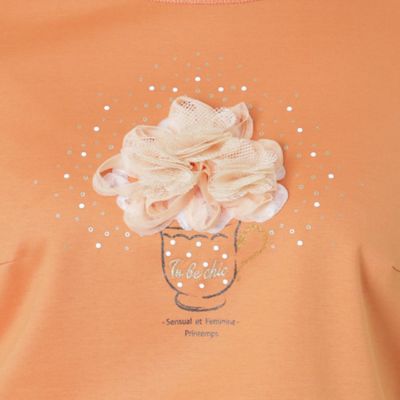 コットンポンチ　モチーフカットソー（Ｗ５Ｐ０２４０４＿＿）