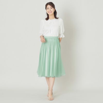 シフォンコンビギャザー　カットソー（Ｗ５Ｐ０２５３７＿＿）