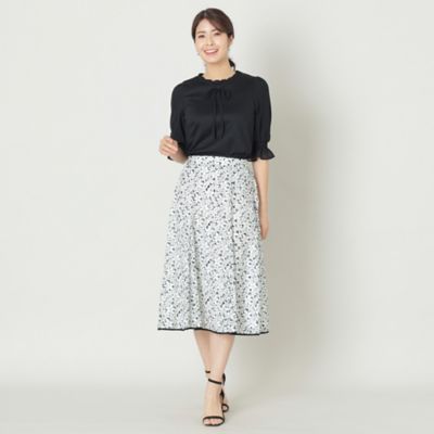 シフォンコンビギャザー　カットソー（Ｗ５Ｐ０２５３７＿＿）