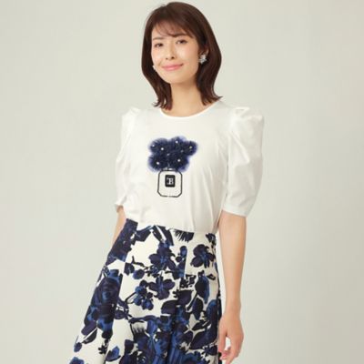 ＜TO BE CHIC (Women)＞プレーティング天竺　モチーフカットソー（Ｗ５Ｐ０９１５４＿＿）