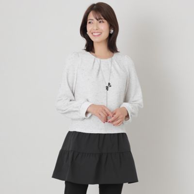 ＜TO BE CHIC (Women)＞ファンシーツイードジャージー　チュニックカットソー（Ｗ５Ｐ０９２６１＿＿）