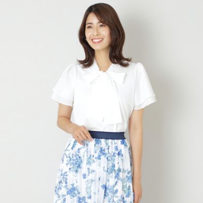 ＜TO BE CHIC (Women)＞コットンポンチ　ボータイプルオーバーカットソー（Ｗ５Ｐ１１３５３＿＿）