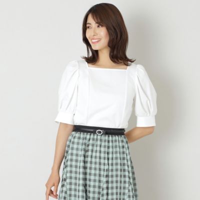 ＜TO BE CHIC (Women)＞コットンポンチ　スクエアネックカットソー（Ｗ５Ｐ１３３６６＿＿）