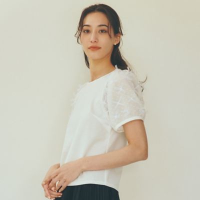 ＜TO BE CHIC (Women)＞リボンチュール　カットソー（Ｗ５Ｐ１３５６６＿＿）