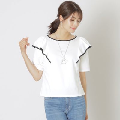 ＜TO BE CHIC (Women)＞配色コットンポンチ　プルオーバーカットソー（Ｗ５Ｐ１６３６９＿＿）