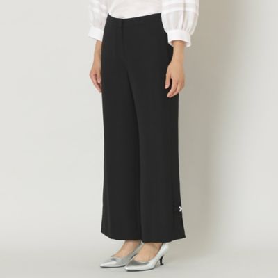 OVY Wdoubleポリエステルパンツ黒 KOEISTORE テーパードパンツ レディース 春 夏 春夏 黒