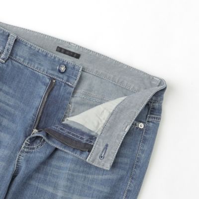 D.HYGEN - Bum Flap Damaged Denim Drop Crotch Slim Pants