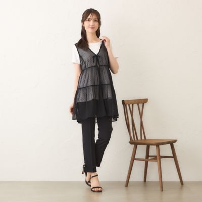 新品タグ　未使用　大きいサイズ42 トゥービーシック　ウエストゴムパンツ　黒 TO BE CHIC - TO BE CHIC(トゥービーシック) パンツ サイズ42 L