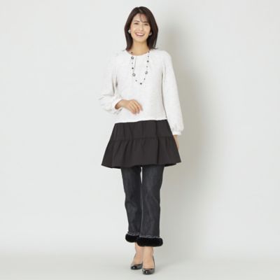 フェイクファー　ストレッチデニムパンツ（Ｗ５Ｒ３６４６４＿＿）