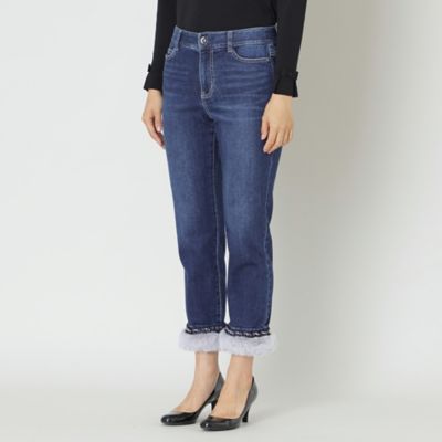 フェイクファー　ストレッチデニムパンツ（Ｗ５Ｒ３６４６４＿＿）