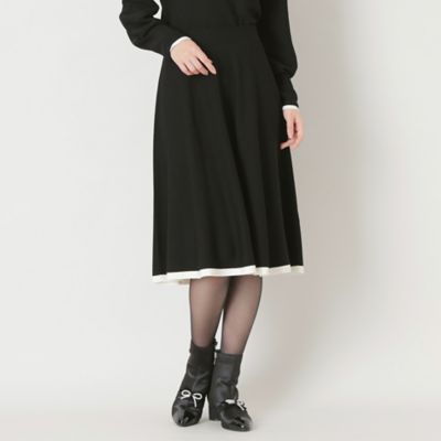 ＜三越伊勢丹/公式＞【SALE】TO BE CHIC (Women)/トゥー ビー シック レーヨンポリエステル ニットスカート クロ ひざ丈スカート【三越伊勢丹/公式】