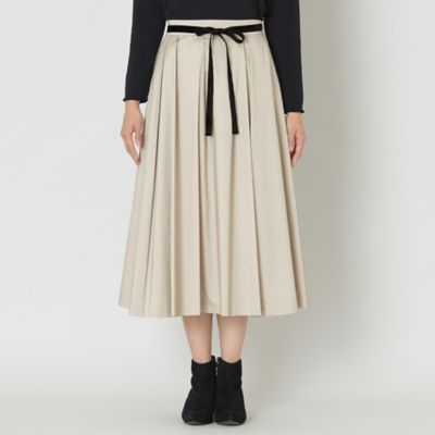 tods パテント　スカート　ベージュ エアメタルサテンスカート(F BEIGE): スカート｜PMbox P&M