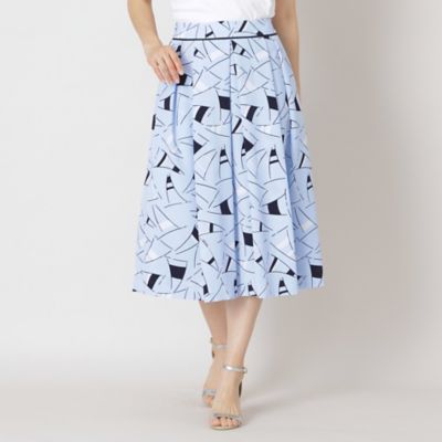 ＜TO BE CHIC (Women)＞セイルプリント　タックスカート（Ｗ５Ｓ０８５４２＿＿）