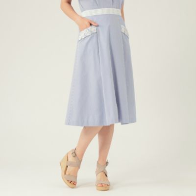 ＜TO BE CHIC (Women)＞コットンストライプ　スカート（Ｗ５Ｓ０９１４０＿＿）