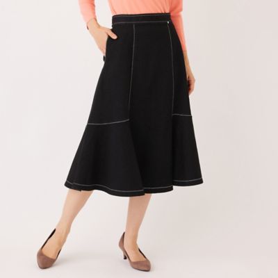 ＜TO BE CHIC (Women)＞ブラックデニム　フレアスカート（Ｗ５Ｓ１８６５５＿＿）