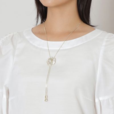 ラインアートフラワースライド ネックレス