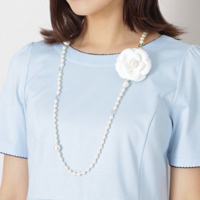 ＜TO BE CHIC (Women)＞カメリア２ＷＡＹパール調ネックレス（Ｗ５Ｖ４０５２８＿＿）