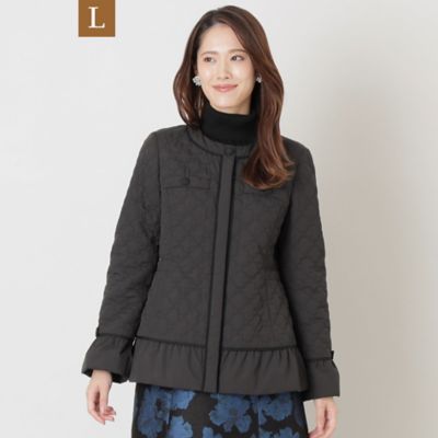 ＜TO BE CHIC L (Women/大きいサイズ)＞【Ｌ】光電子キルティングノーカラー　ショートコート（Ｗ７Ａ０１２３１＿＿）