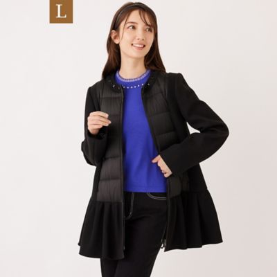 ＜TO BE CHIC L (Women/大きいサイズ)＞【Ｌ】タフタコンビテックメルトン　コート（Ｗ７Ａ０２６０２＿＿）