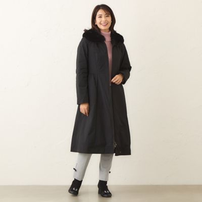 【新品】三越購入　ダウン　ロングコート　Lサイズ ロングダウンコート【Leilian WHITE LABEL