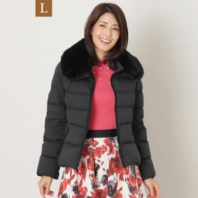 ＜TO BE CHIC L (Women/大きいサイズ)＞【Ｌ】ロイカストレッチ　ショートダウン（Ｗ７Ａ０５４３６＿＿）