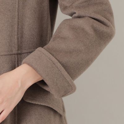 L】ダブルシャルムショートビーバー ウールコート  