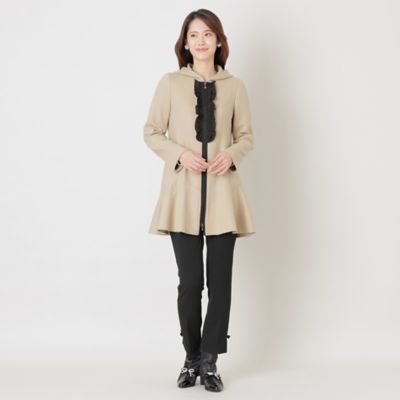 【美品】希少デザイン　リバーシブル✩ロシアンリス　フード　シルク　コート 毛皮コート レディース シルク&ロシアンリス(ロリス