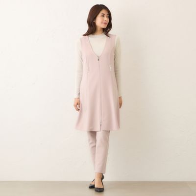 23区 Ｌ　ストレッチ ロングジレ　ブラック　大きいサイズ トゥー ビー シック TO BE CHIC 【L】マットストレッチ