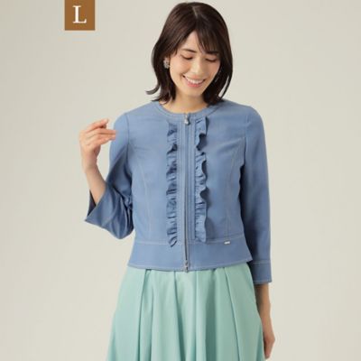 ＜TO BE CHIC L (Women/大きいサイズ)＞【Ｌ】ストレッチデニム　ジャケット（Ｗ７Ｅ０４１２６＿＿）
