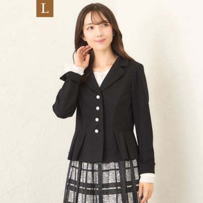 ＜TO BE CHIC L (Women/大きいサイズ)＞【Ｌ】モクロディ　ウエストタックジャケット（Ｗ７Ｅ０６６４１＿＿）