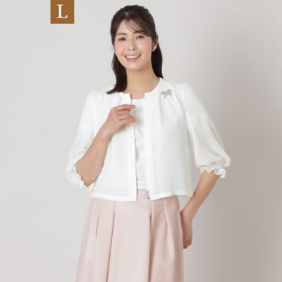 TO BE CHIC L (Women/大きいサイズ)/トゥー ビー シックＬ 【Ｌ】ジョーゼット　ショートブルゾン（Ｗ７Ｅ０７５４９＿＿）