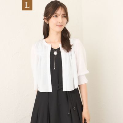 TO BE CHIC L (Women/大きいサイズ)/トゥー ビー シックＬ 【Ｌ】シャーリングショート　ボレロ（Ｗ７Ｆ０２６１０＿＿）