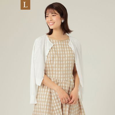 ＜TO BE CHIC L (Women/大きいサイズ)＞【Ｌ】コットンアセテート　ニットカーディガン（Ｗ７Ｆ０４１３７＿＿）