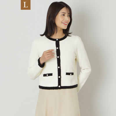 ＜TO BE CHIC L (Women/大きいサイズ)＞【Ｌ】レーヨンポリエステル　ニットカーディガン（Ｗ７Ｆ０５４３９＿＿）