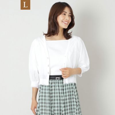 ＜TO BE CHIC L (Women/大きいサイズ)＞【Ｌ】レーヨンポリエステル　カーディガン（Ｗ７Ｆ０７３５２＿＿）