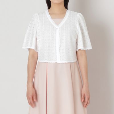 【Ｌ】フラワー刺しゅうコンビ　ボレロ（Ｗ７Ｆ０９５５０＿＿）