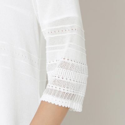 【Ｌ】透かし編み　ロングカーディガン（Ｗ７Ｆ１０５５５＿＿）