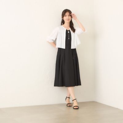 新品　TO BE CHIC ボイルワッシャー　ノースリーブドレス44 グリーン ボイルワッシャー ノースリーブドレス｜トゥービーシックの通販