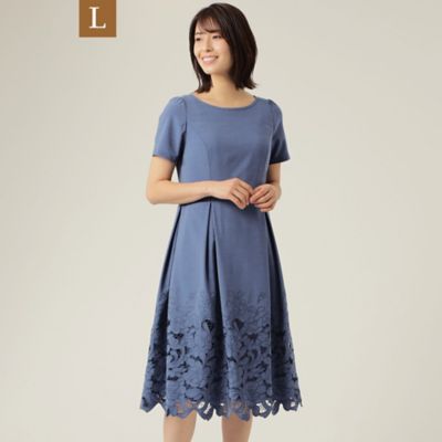 ＜TO BE CHIC L (Women/大きいサイズ)＞【Ｌ】デニムカットワーク　ワンピース（Ｗ７Ｊ０５１２５＿＿）