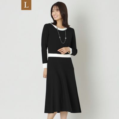 ＜TO BE CHIC L (Women/大きいサイズ)＞【Ｌ】レーヨンポリエステル　ニットワンピース（Ｗ７Ｊ０５４３９＿＿）