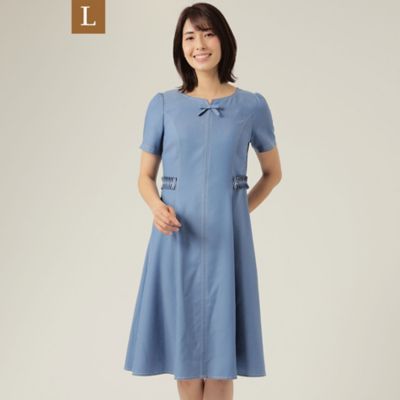 ＜TO BE CHIC L (Women/大きいサイズ)＞【Ｌ】ストレッチデニム　ワンピース（Ｗ７Ｊ０６１２６＿＿）