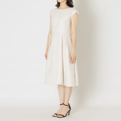 【Ｌ】アイアスストレッチ　ボートネックワンピース（Ｗ７Ｊ０６３１９＿＿）
