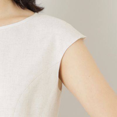 【Ｌ】アイアスストレッチ　ボートネックワンピース（Ｗ７Ｊ０６３１９＿＿）