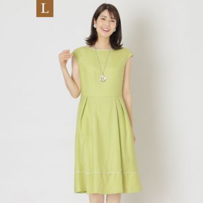 【Ｌ】アイアスストレッチ　ボートネックワンピース（Ｗ７Ｊ０６３１９＿＿）