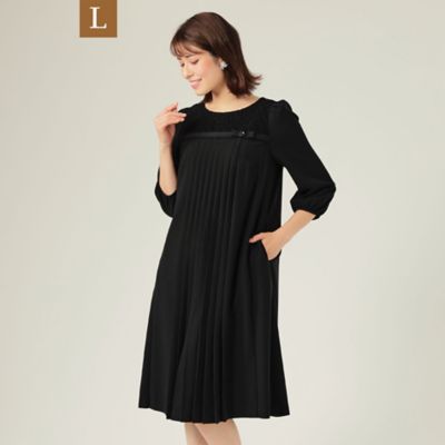 ＜TO BE CHIC L (Women/大きいサイズ)＞【Ｌ】ラッセルレースバックサテン　ワンピース（Ｗ７Ｊ０８１３９＿＿）