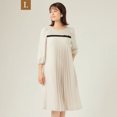 【Ｌ】ラッセルレースバックサテン　ワンピース（Ｗ７Ｊ０８１３９＿＿）