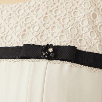 【Ｌ】ラッセルレースバックサテン　ワンピース（Ｗ７Ｊ０８１３９＿＿）