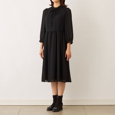 irene アイレネ ロングワンピース ジョーゼット 黒 紺色 ブラック irene アイレネ ロングワンピース ジョーゼット 黒 紺色